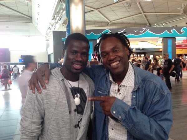 Ivory Coast international Emmanuel Eboue with THE Doc at Istanbul airport. #istanbul #airport 