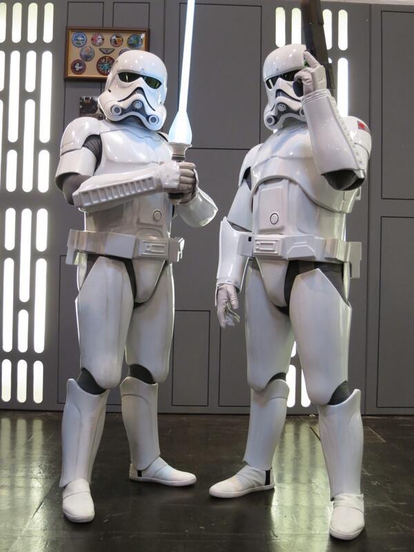 The @501stLegion debuting their new Ralph McQuarrie concept Stormtroopers at #StarWarsCelebration. http://t.co/jAAkxS3ESt