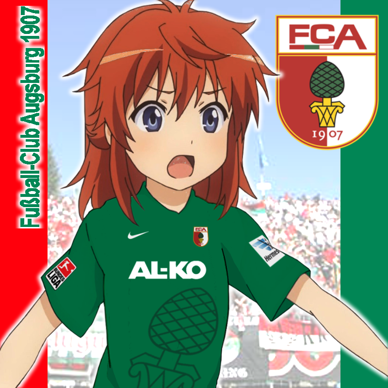 第127作目のユニコラやちゃ。「越谷夏海(のんのんびより)×FCアウグスブルク」。今季好調のアウグスブルクやちゃ。松ぼっ 第127作目のユニコラやちゃ。「越谷夏海(のんのんびより)×FCアウグスブルク」。今季好調のアウグスブルクやちゃ。松ぼっ