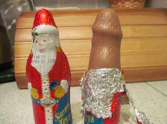um. its just a chocolate santa 