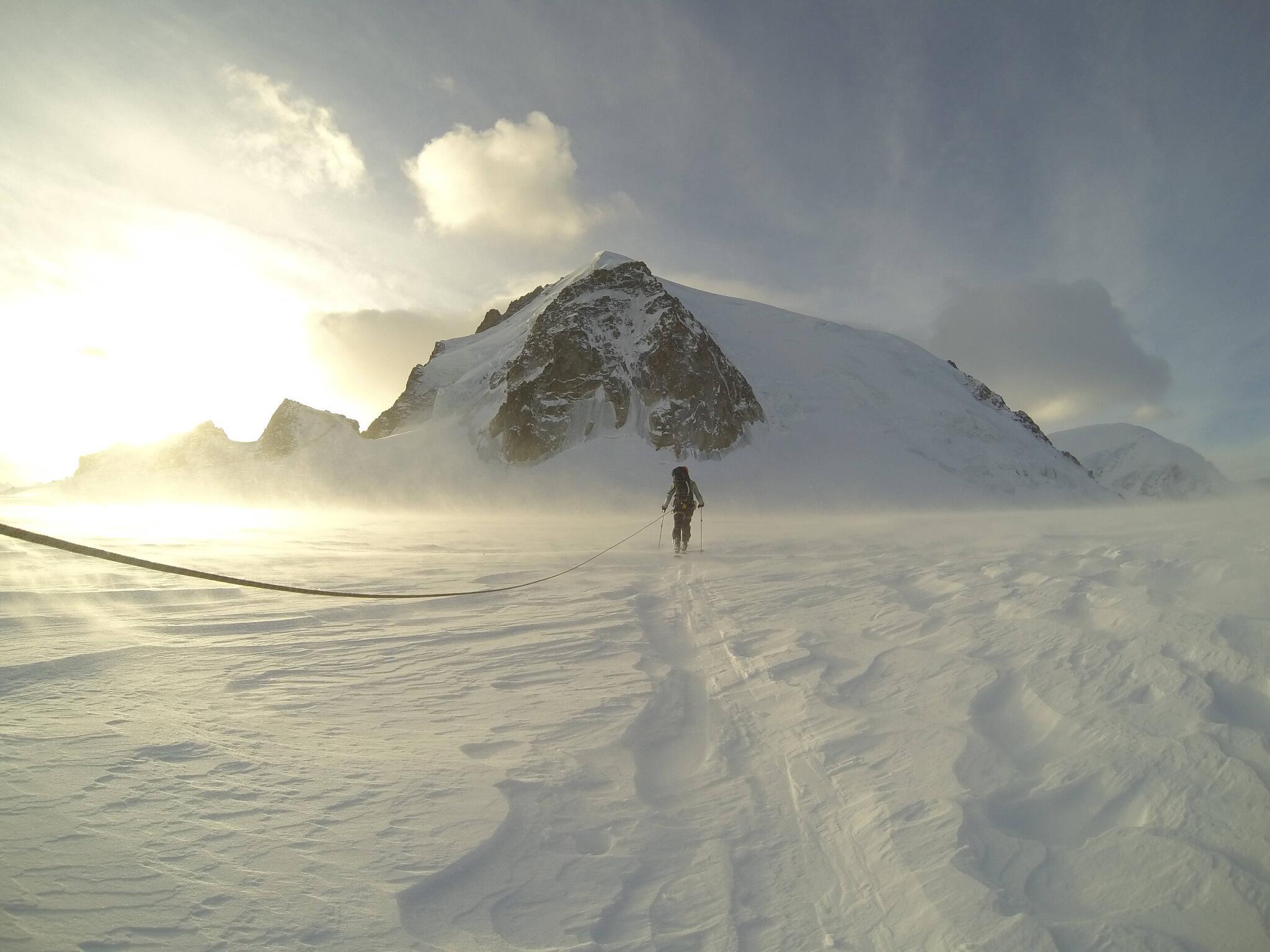 A cinematic moment, captured on Mont Blanc Massif with filmmaker @bjarnesalen and skier @ndreasfransson. http://t.co/cSpqgSKiIM