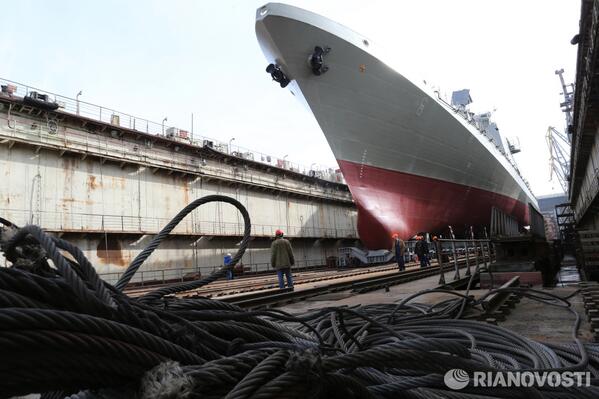Russia Floats Out New Frigate for Black Sea Fleet http://t.co/3cYObyNILA http://t.co/CjKLhFSK1S