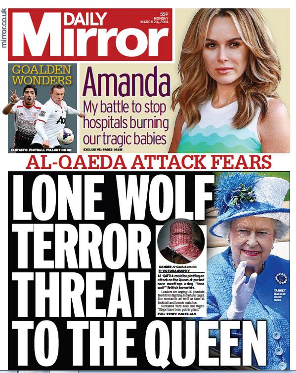 Lone Wolf terror threat to the Queen. Bjco0d8CYAATSQR
