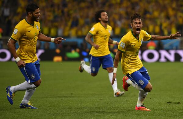 Neymar equalises for Brazil [via @FIFAWorldCup]
