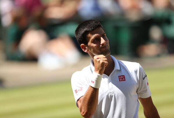 Djokovic beat Dimitrov to reach third Wimbledon final [via @wimbledon]