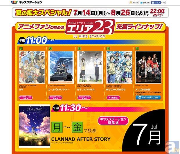 【ニュース】キッズステーションのエリア23にて、『Kanon』『日常』『ガルパン』『河合荘』『selector』など人気 【ニュース】キッズステーションのエリア23にて、『Kanon』『日常』『ガルパン』『河合荘』『selector』など人気