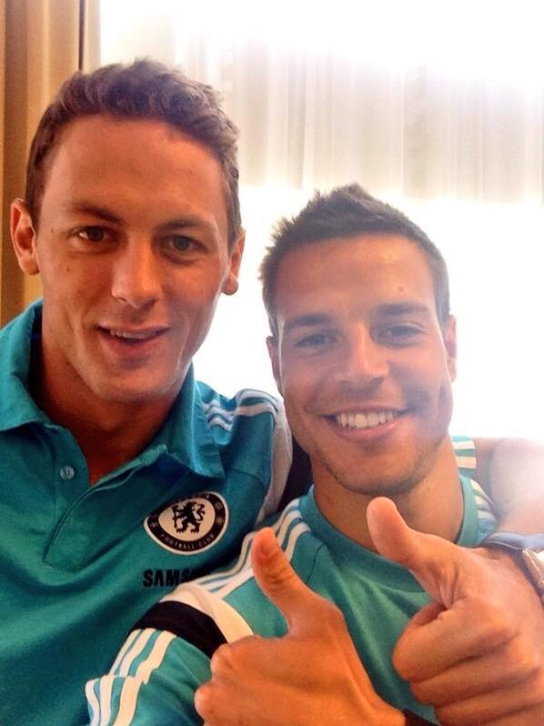 Foto van Nemanja Matic  & zijn vriend César Azpilicueta