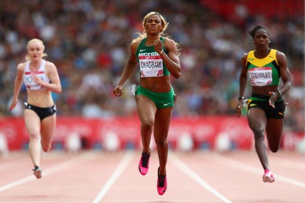 Blessing Okagbare in the 100m final [via bbc.com]