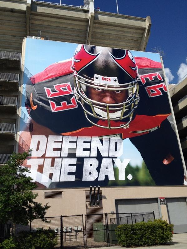 Bucs DT Gerald McCoy has never been bigger than he is now on southwest corner of Raymond James Stadium.