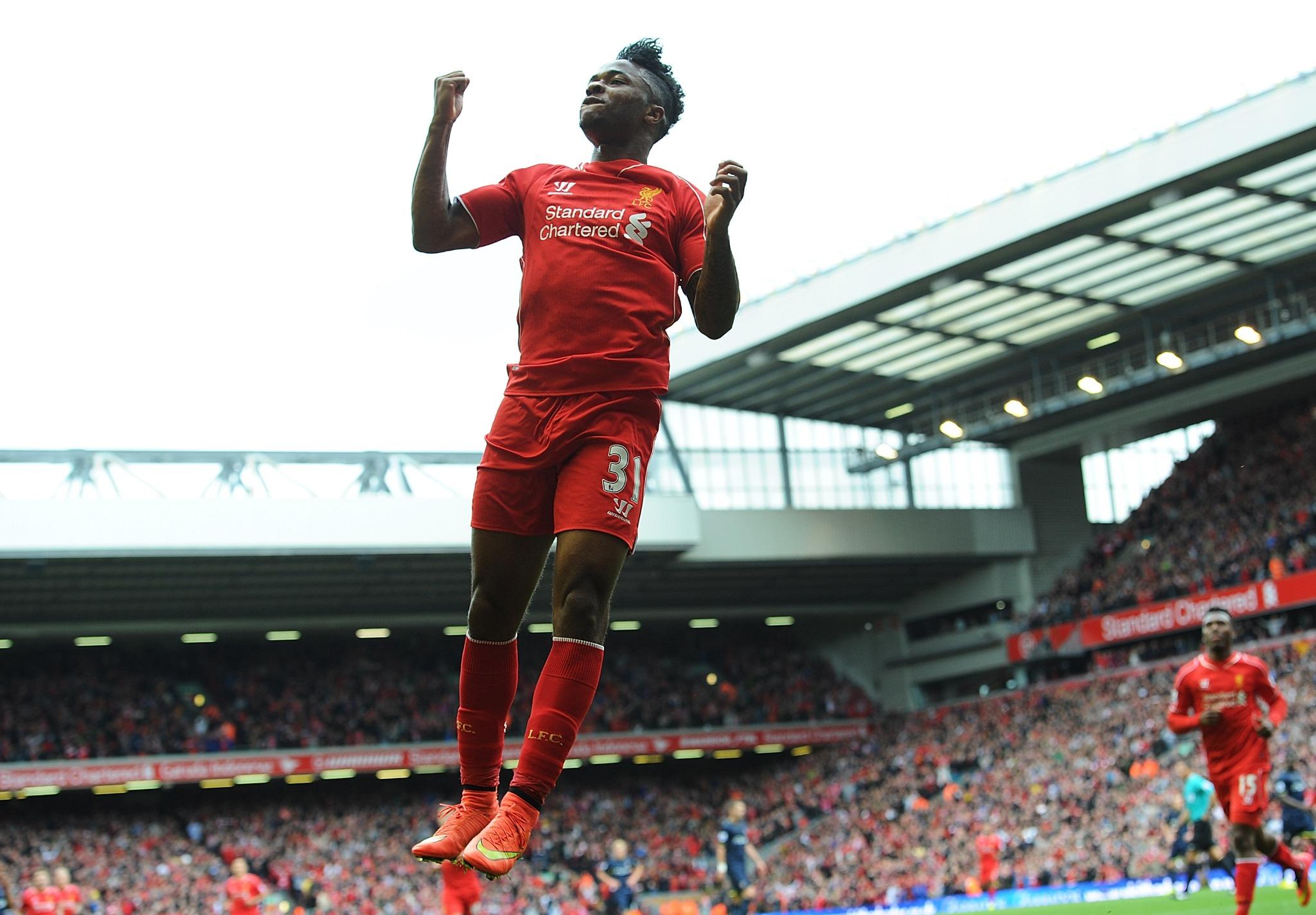 PHOTO: @sterling31 gets off the mark for the new season... #LFC http://t.co/mktcLmNx07
