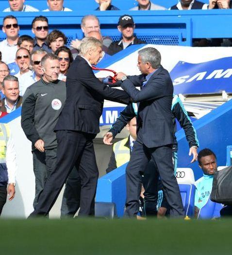 Arsenal and Chelsea manager had to be separated 