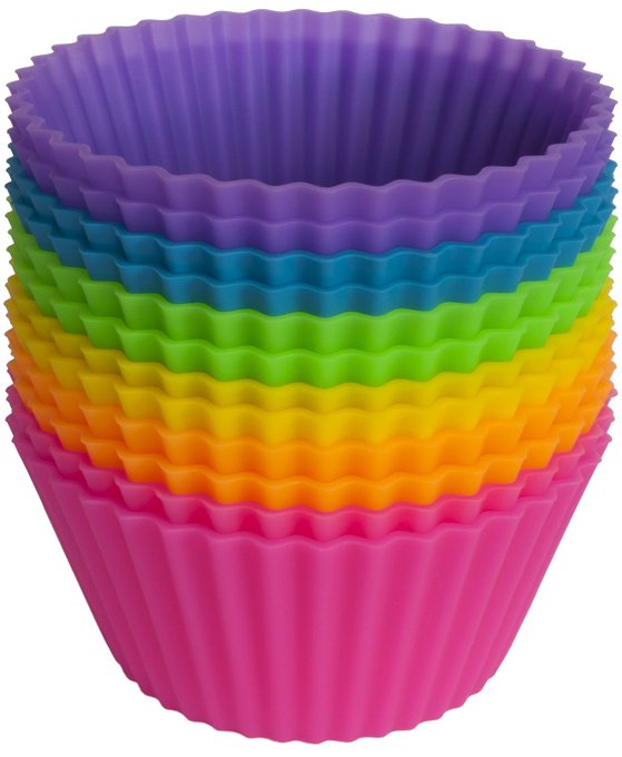 12pcs Round Shaped Silicon Cupcake Molds 12pcs Round Shaped Silicon Cupcake Molds