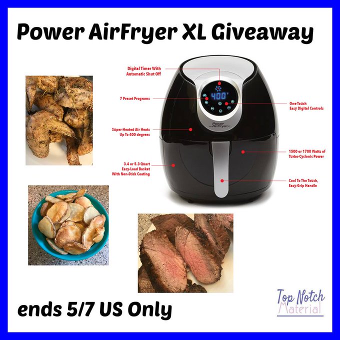 Power Air Fryer 3.4 Quart Air Fryer GA-1-US-Ends 5/7 Power Air Fryer 3.4 Quart Air Fryer GA-1-US-Ends 5/7