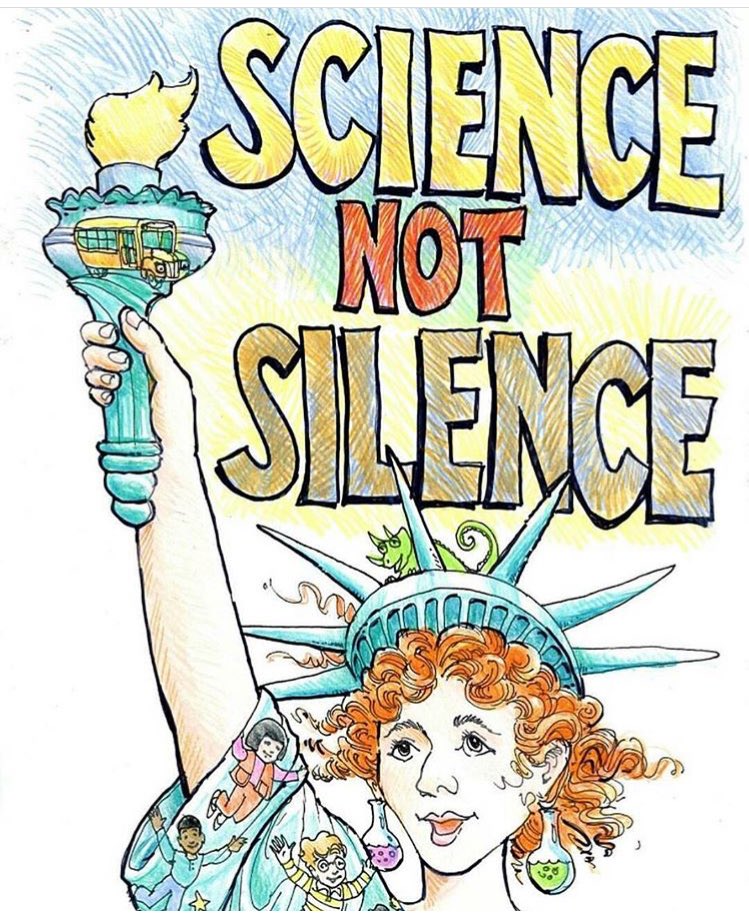 Happy Earth Day Earthlings! Science Not Silence! #ScienceMarch #EarthDay (art by Bruce Degan) https://t.co/pCiJgHyZi0