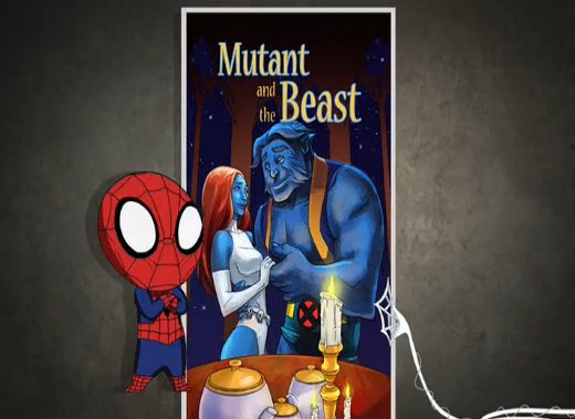 そう言えば『アルティメットスパイダーマン』で『美女と野獣』のこんなパロディもあったな そう言えば『アルティメットスパイダーマン』で『美女と野獣』のこんなパロディもあったな