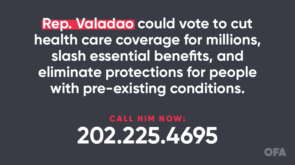 RT @OFA: CALIFORNIA: It’s down to the wire—they’re voting right now. Call to stop repeal. #VoteNoAHCA https://t.co/LS2ZRTCGpO