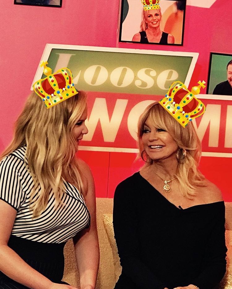 The Queen and the Queen Mother! In London talking about @Snatched_Movie on @loosewomen 