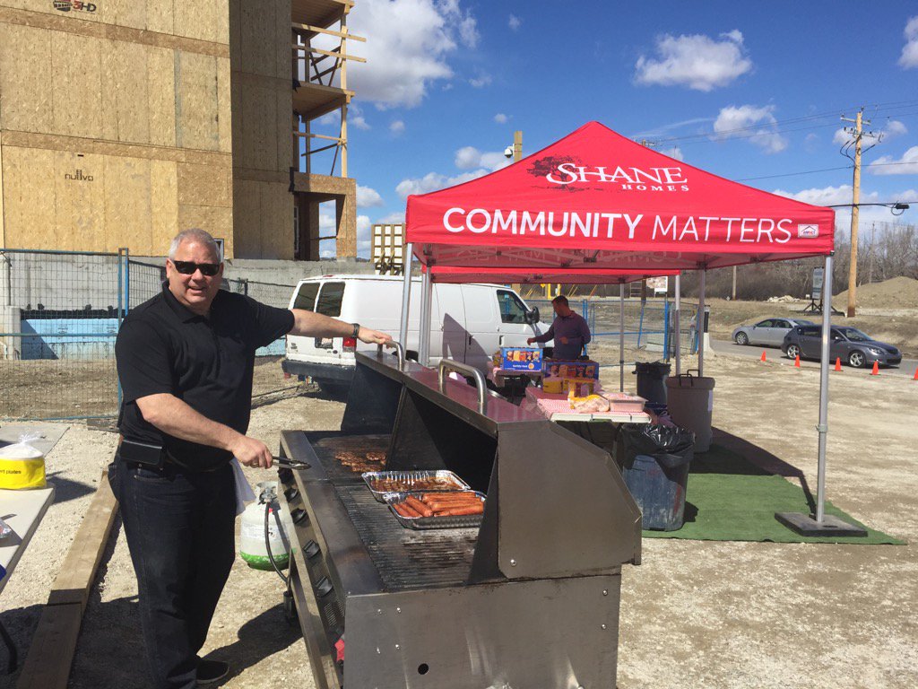 The sun stayed out for our Mark 101 BBQ today. Cooking started early @NuovoByShane @ShaneHomeLiving https://t.co/lYC030FuOl