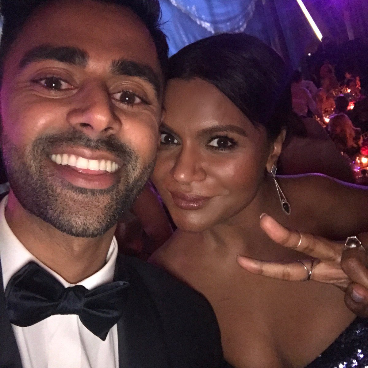 Completely illegal selfie of me with my talented little cousin @hasanminhaj at the #metgala https://t.co/6uq4bpMnPY