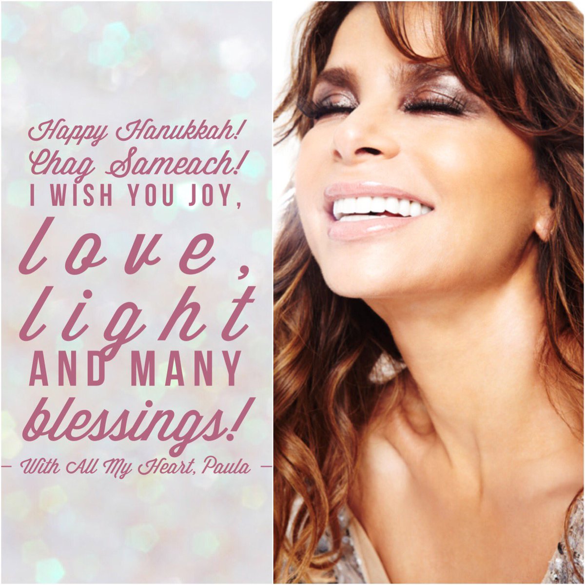 Happy Hanukkah! Wishing you all joy, love, light...and many, many blessings! xoP https://t.co/CI9unVgZxP