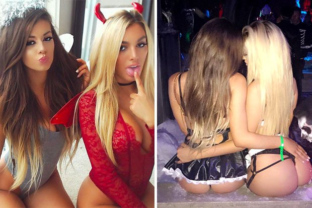 Sexy girls snogging