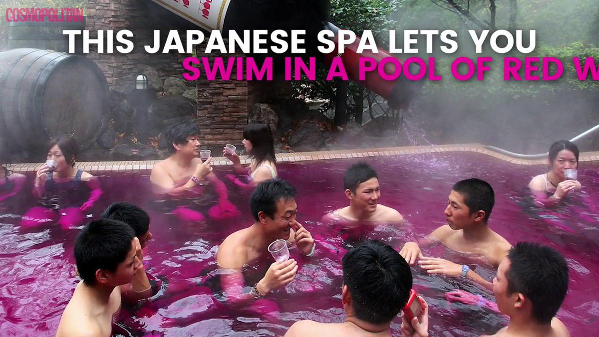 This Japanese Spa Lets You Swim In a Pool of Red Wine This Japanese Spa Lets You Swim In a Pool of Red Wine
