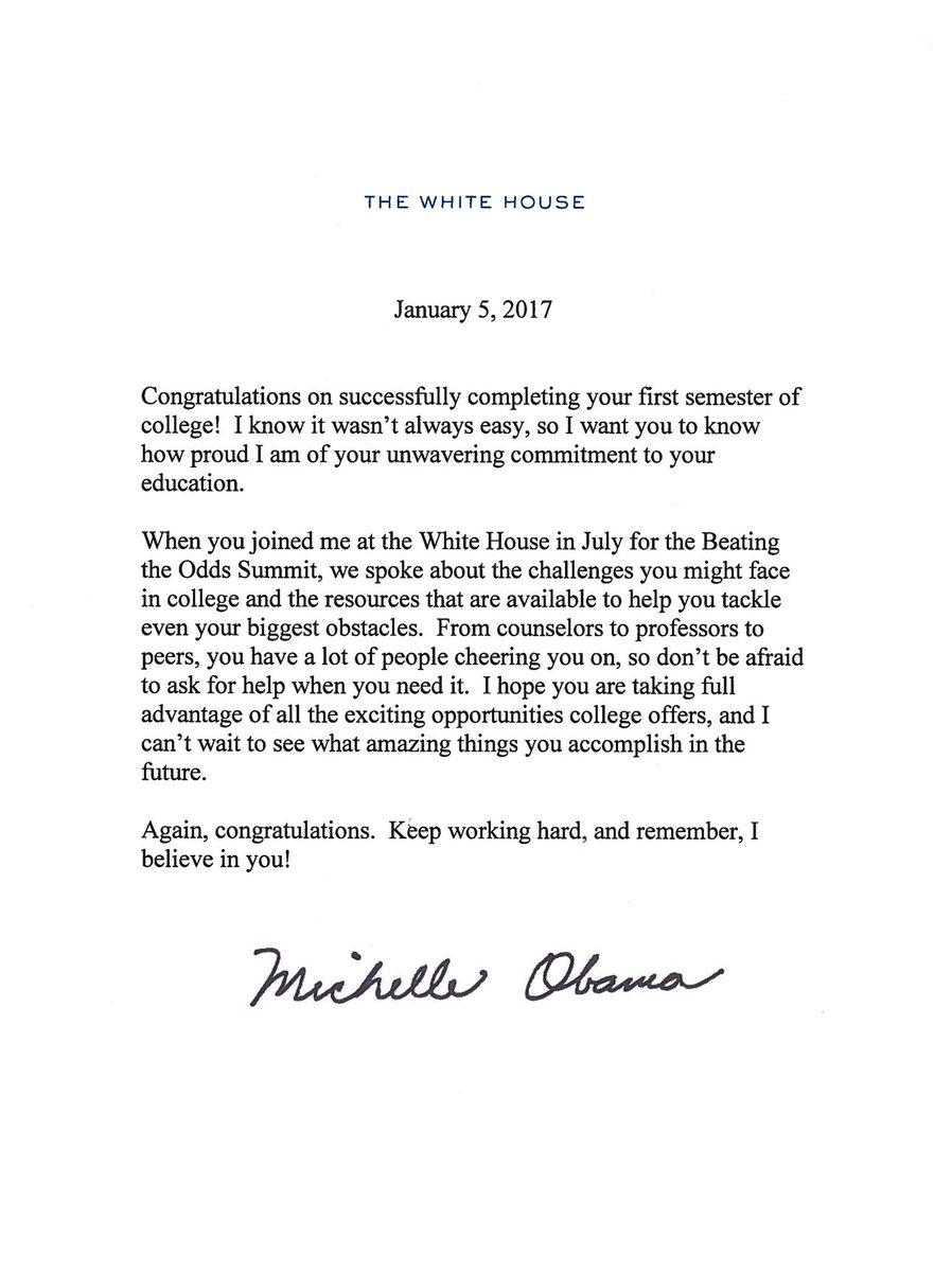 RT @FLOTUS: From the desk of the First Lady: 