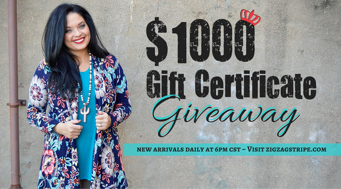 Win $1000 Gift Certificate Giveaway Win $1000 Gift Certificate Giveaway