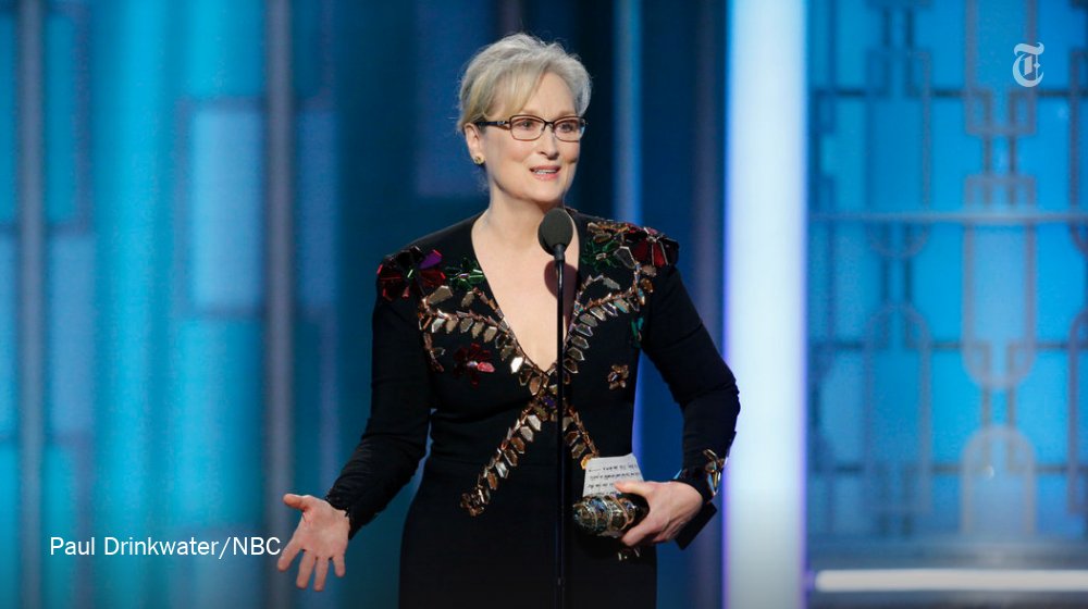 RT @nytimes: The full transcript of Meryl Streep's Golden Globes speech https://t.co/SdOqbxxSVG https://t.co/YgaTuOJpwx