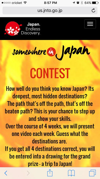 Somewhere in Japan Contests Somewhere in Japan Contests