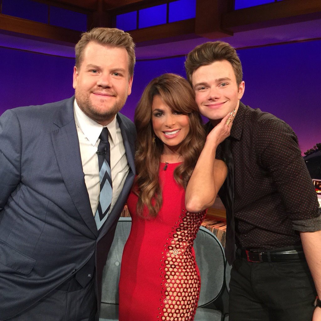 .@JKCorden, me & @chriscolfer! All smiles on the @latelateshow ???????????????????? Sending love, guys! xoP #FlashbackFriday https://t.co/5myP3hX5Mh