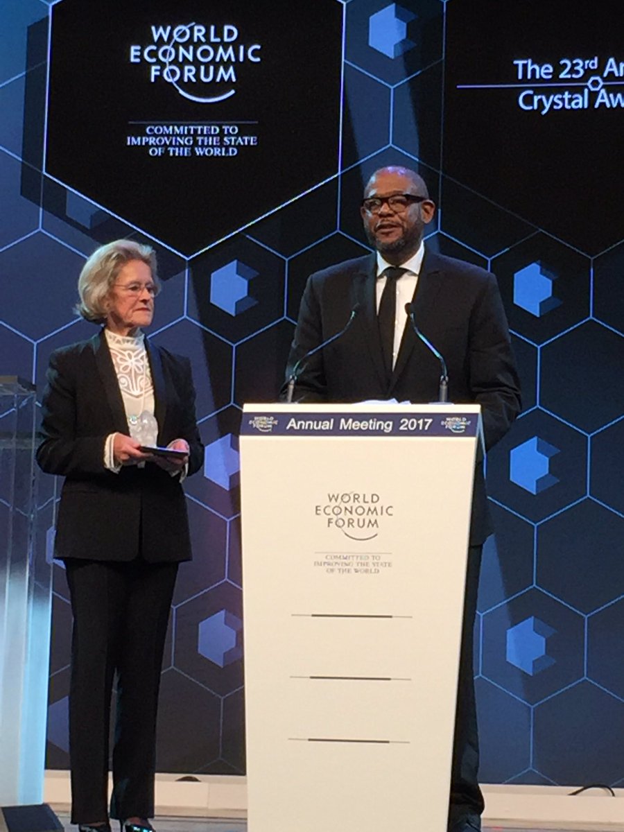 Very honored to receive the Crystal Award at the World Economic Forum tonight! #wef17 https://t.co/q3wVcCN7lp