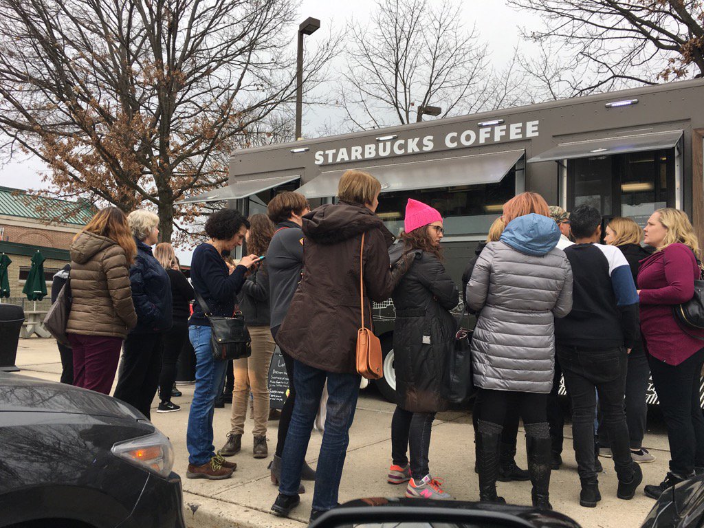 ALL WOMEN at the rest stop on the way down to DC #WomensMarchOnWashington https://t.co/DWK8Yfs3Ot