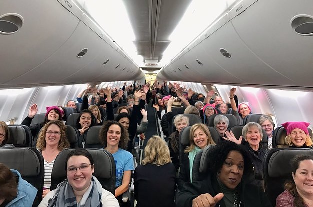 RT @BuzzFeed: Flights packed with Women’s March participants are cheering all the way to DC https://t.co/TNJSus9Byc https://t.co/7Mhu1I7uWq