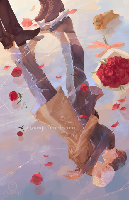 反射 #ユーリオンアイス #viktuuri #yurionice #illustration 反射 #ユーリオンアイス #viktuuri #yurionice #illustration