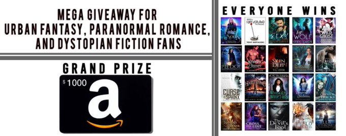 #UrbanFantasy #PNR #Dystopian #Win $1000 #GiftCard + get 20 FREE #books #UrbanFantasy #PNR #Dystopian #Win $1000 #GiftCard + get 20 FREE #books
