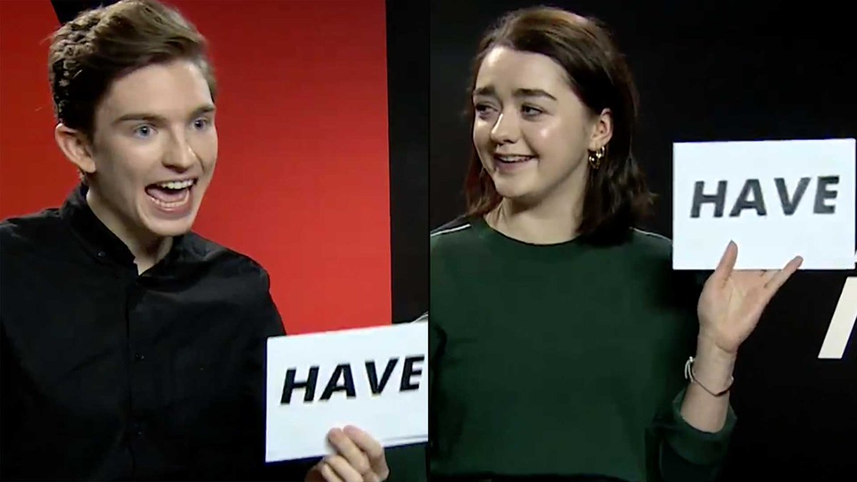 RT @MTVUK: .@maisie_williams & @bill_milner play NEVER HAVE I EVER & it's hilarious ???? >> https://t.co/ZiNdpvbQhr https://t.co/huDPs4zHvc