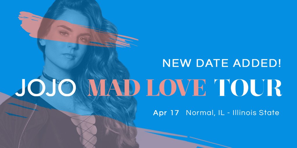 New date added to the #MadLoveTour ???? I'll see you 4/17 Normal, Illinois! ???? https://t.co/Ks2esD75jz