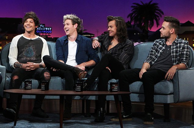 Our #TB1D this week is this lovely snap of the guys having a great time on the Late Late Show! 