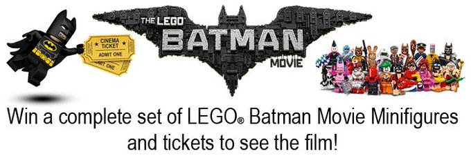 Win A Complete Set Of LEGO Batman Movie Collectible Minifigures And Two Free Tickets To See The Film! Win A Complete Set Of LEGO Batman Movie Collectible Minifigures And Two Free Tickets To See The Film!