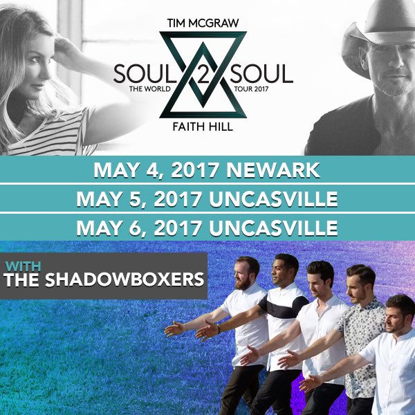 RT @theshadowboxers: We are excited to announce we are joining @TheTimMcGraw and @FaithHill for the #soul2soul tour! https://t.co/n2R0WoWiZD