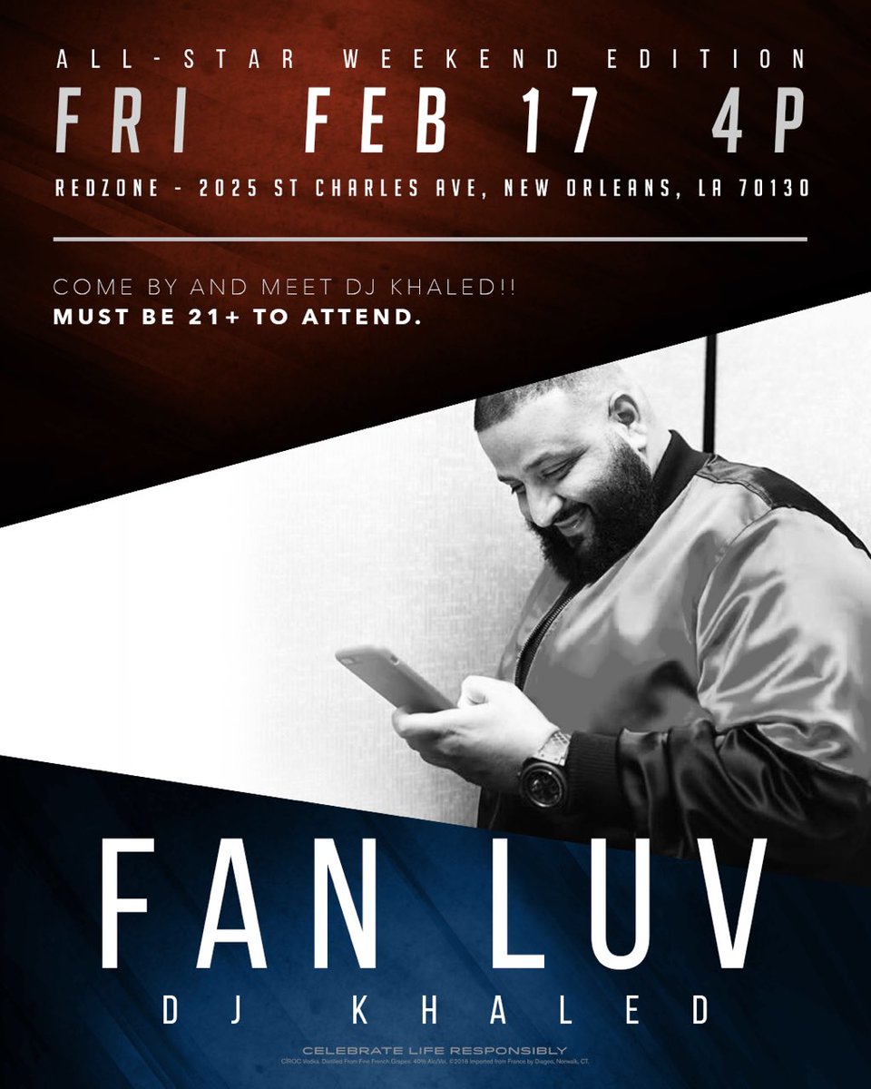 ATTENTION FAN LUV!!! Meet my brother @DJKHALED TODAY in New Orleans at 4PM!!! #LETSGETIT https://t.co/xU002pnUh5