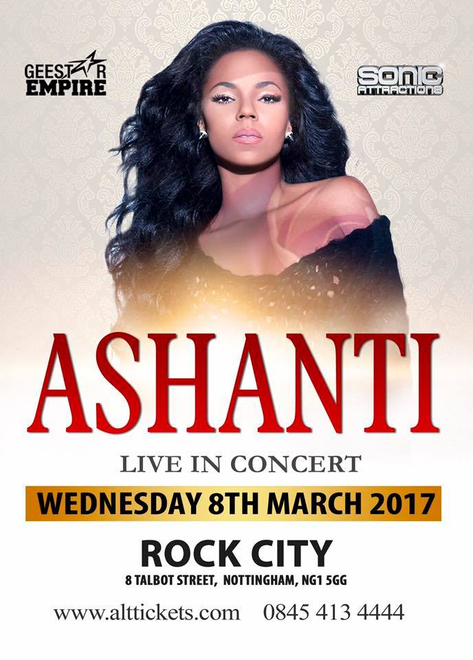 RT @Rock_City_Notts: GIG NEWS: Please note that doors for the @ashanti show will now be at 6pm! https://t.co/RbtK3buCwQ