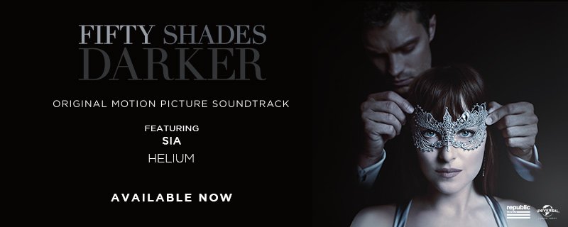 The #FiftyShadesDarker soundtrack featuring Sia's song 