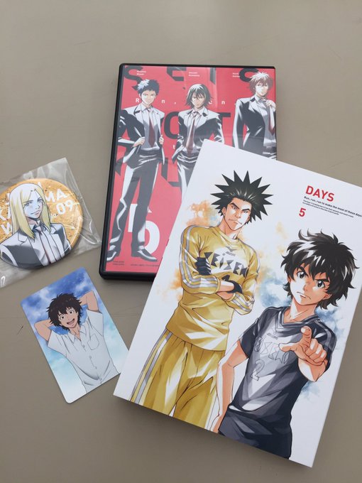 本日はTVアニメ「DAYS 」Blu-ray&DVD第5巻の発売日!ジャケットは灰原&猪原、缶バッジは風 本日はTVアニメ「DAYS 」Blu-ray&DVD第5巻の発売日!ジャケットは灰原&猪原、缶バッジは風