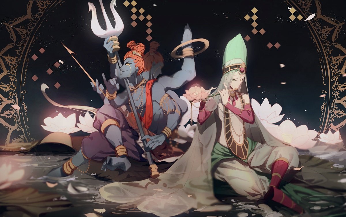 @_obake 【オレカバトル】マハデーヴァさんとクリシュナさん描きました!! @_obake 【オレカバトル】マハデーヴァさんとクリシュナさん描きました!!