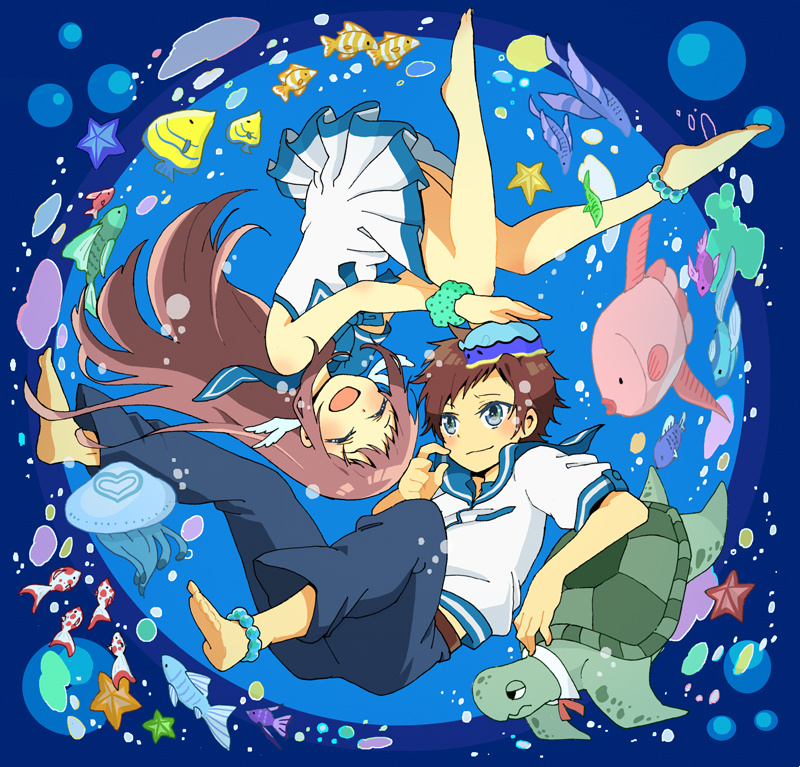 データ整理したら昔の絵発見。凪のあすから完結した時描いたやつ。版権絵の中でも特に気に入ってます データ整理したら昔の絵発見。凪のあすから完結した時描いたやつ。版権絵の中でも特に気に入ってます