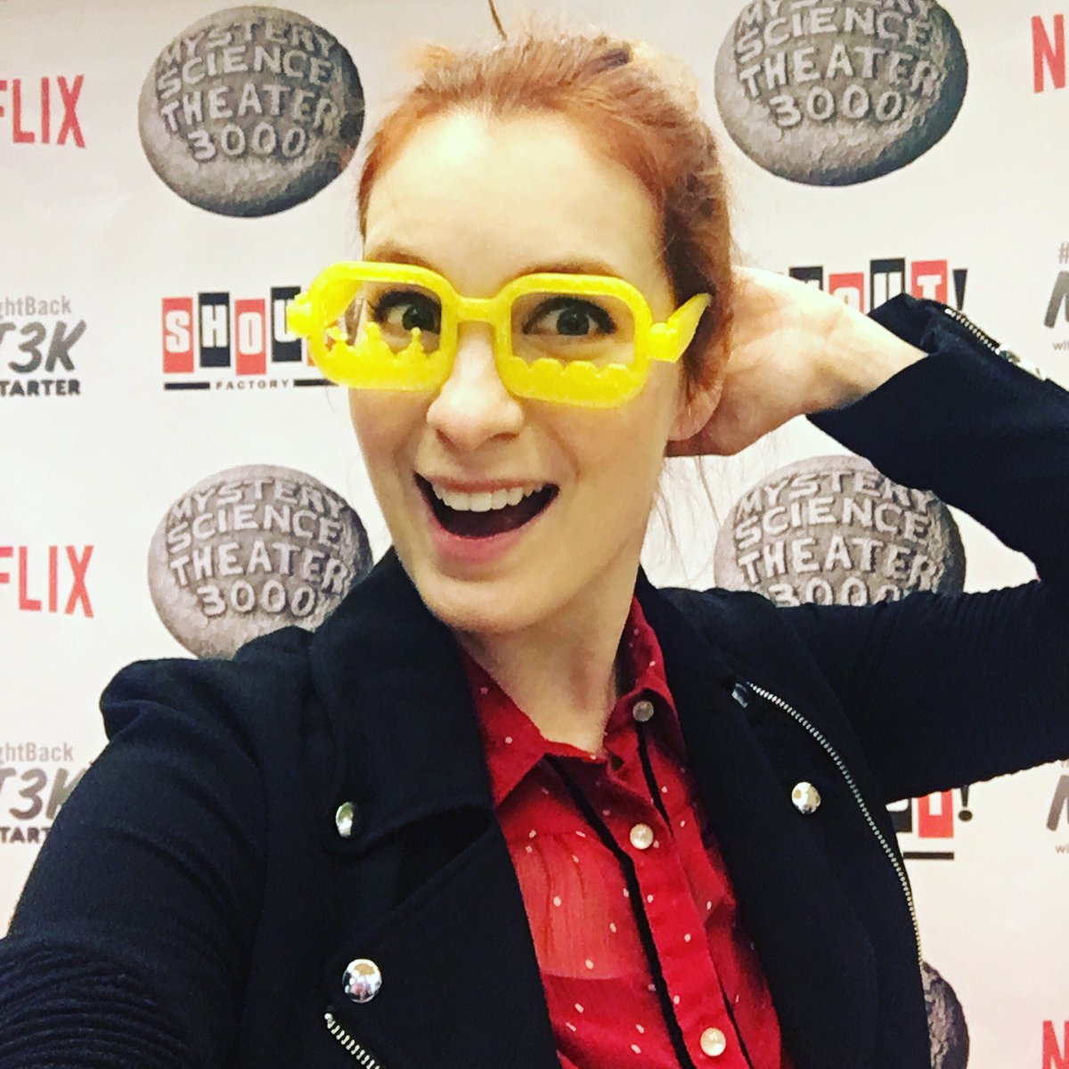 Haven't been out since the baby but had to make the MST3k premiere! Show will be out on Netflix in April woot! https://t.co/JcwA1MIMXc