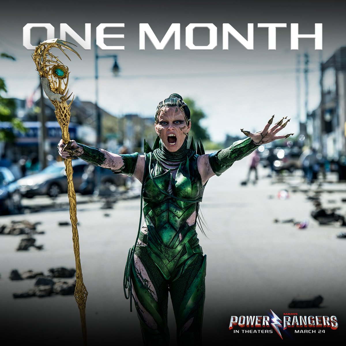 Get Ranger-ready with #RitaRepulsa. #PowerRangersMovie in one month! March 24 https://t.co/zyhJi21qPW