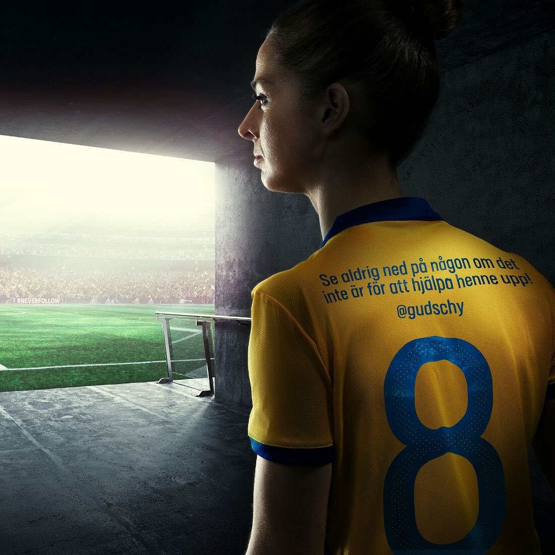 Never look down on someone unless you're helping her up. #IDittNamn #Adidas #SweWNT @gudschy 